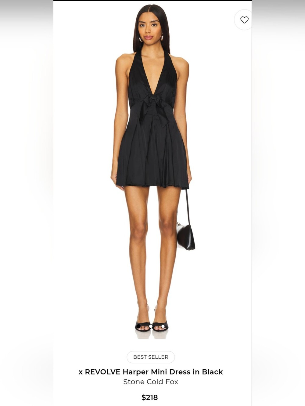 Stone Cold Fox X Revolve Harper Halter Bow Mini Dress Size XS NWOT